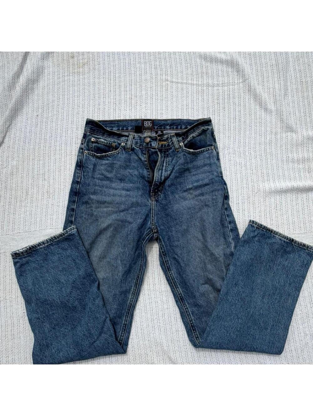 BDG Cowboy Jeans in Classic Blue Denim, Size 28 Waist